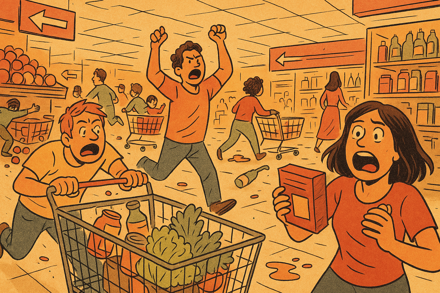 The Unwritten Rules of Grocery Shopping Chaos